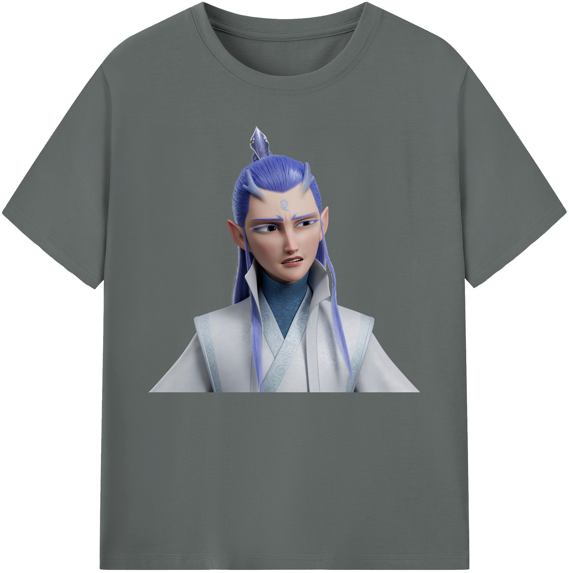 （画像用） Ne Zha 2 ナタ 魔童の大暴れ 綿100％ メンズ半袖Tシャツ｜肌触りやわらか＆通気性